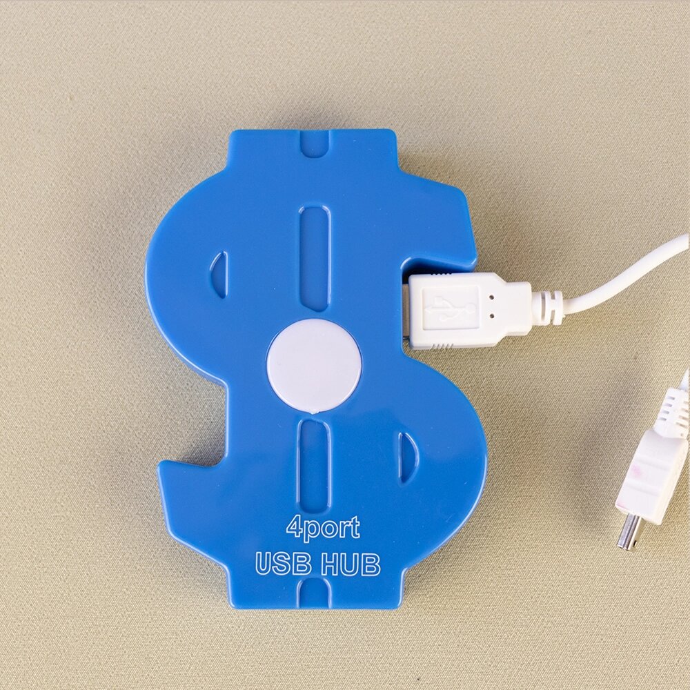 Хаб USB Долар розгалужувач (синій) від компанії Shock km ua - фото 1