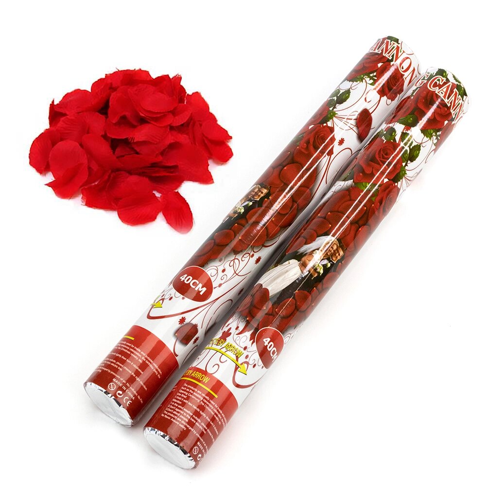 Хлопавка пневматична 40см з пелюстками троянд (червонимі) від компанії Shock km ua - фото 1