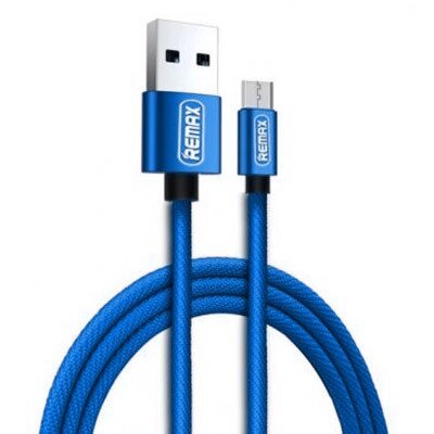 Кабель micro USB 1 м Fabric синій Remax RC-091m від компанії Shock km ua - фото 1