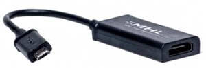 Кабель-перехідник PowerPlant HDMI - micro USB, 0.15м, MHL), Blister