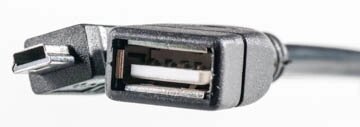 Кабель PowerPlant OTG USB 2.0 AF - Mini, 0.1м від компанії Shock km ua - фото 1