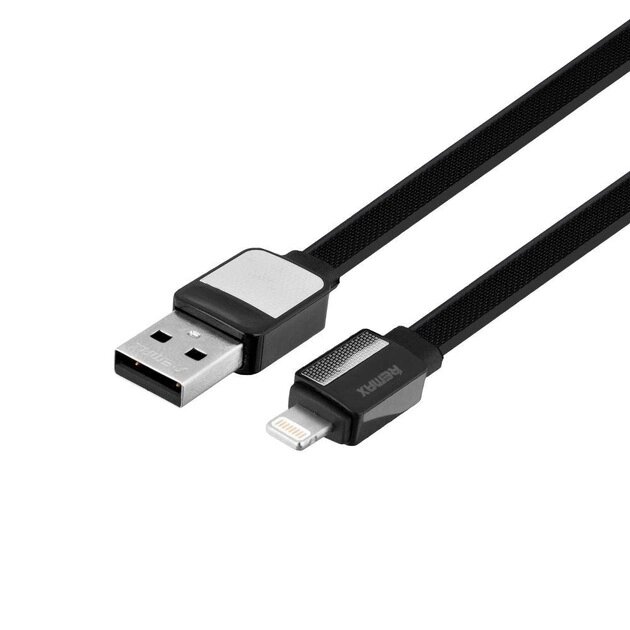Кабель Remax Platinum Pro USB-Lightning RC-154i-Black 1 м чорний від компанії Shock km ua - фото 1