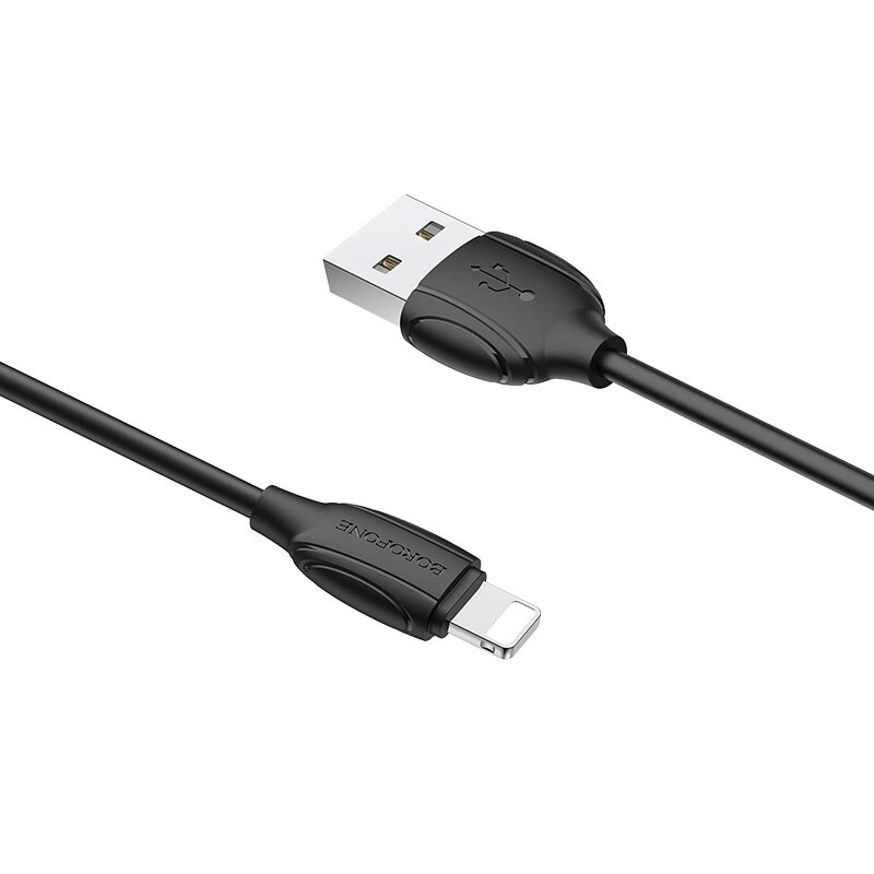 Кабель USB Borofone Lightning BX19-B 1 м чорний від компанії Shock km ua - фото 1