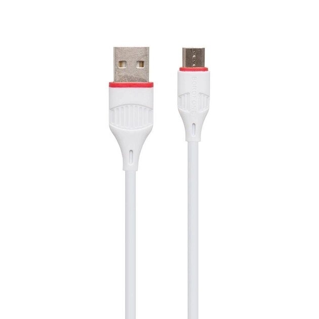 Кабель USB Borofone micro-USB BX17-M-White 1 м білий від компанії Shock km ua - фото 1