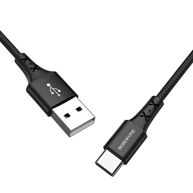 Кабель USB Borofone Type-C BX20-T-Black 1 м чорний від компанії Shock km ua - фото 1