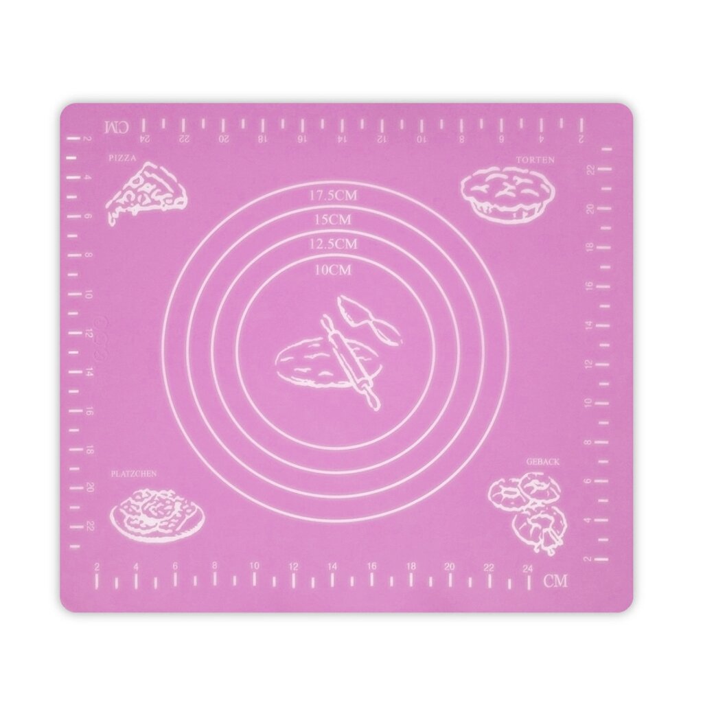 Килимок-підкладка для розкачування тіста, 29*26 см, рожевий від компанії Shock km ua - фото 1