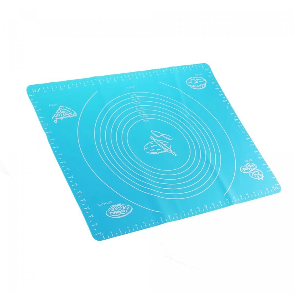 Килимок-підкладка для розкачування тіста 40*50 см, блакитний від компанії Shock km ua - фото 1