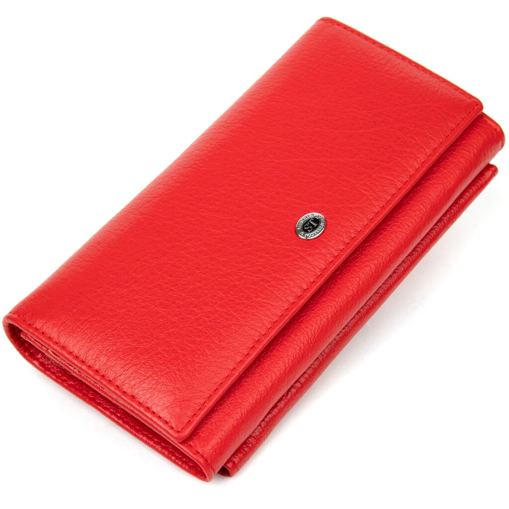 Класичний жіночий гаманець ST Leather 19376 Червоний від компанії Shock km ua - фото 1