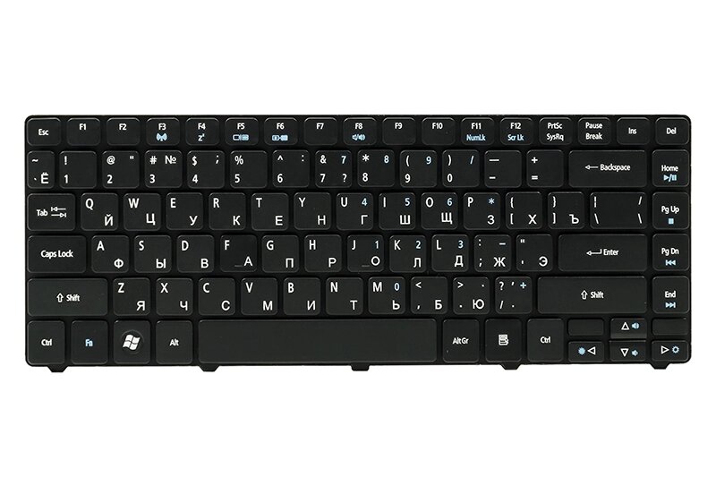 Клавiатура для ноутбука ACER Aspire 3810 чорний, чорний фрейм від компанії Shock km ua - фото 1