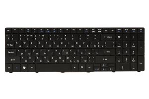 Клавiатура для ноутбука ACER Aspire 5810 чорний, чорний фрейм