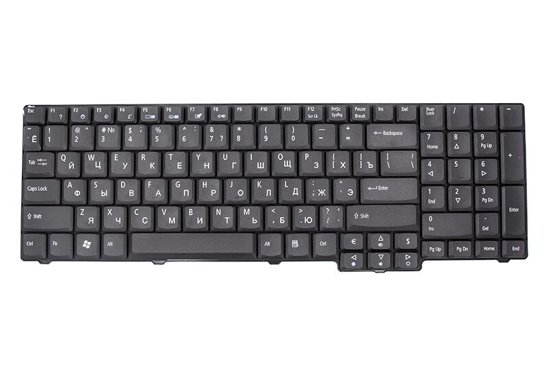 Клавiатура для ноутбука ACER Aspire 6530, eMachines E528 чорний, без фрейма від компанії Shock km ua - фото 1