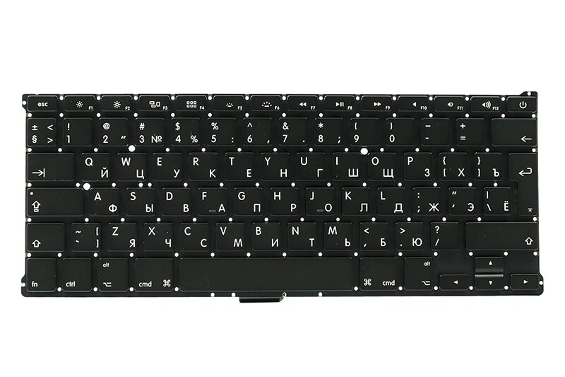 Клавіатура для ноутбука APPLE A1369, A1466 (Macbook Air 13.3") чорний, без фрейму від компанії Shock km ua - фото 1