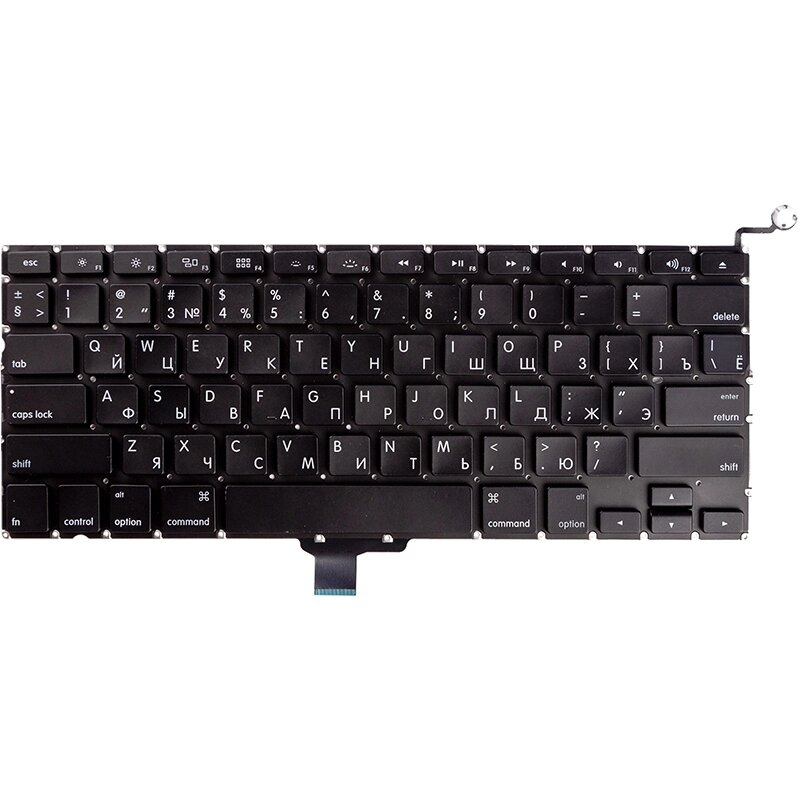Клавіатура для ноутбука APPLE MacBook Pro 13" A1278, 2009-2012 чорний, без фрейму від компанії Shock km ua - фото 1