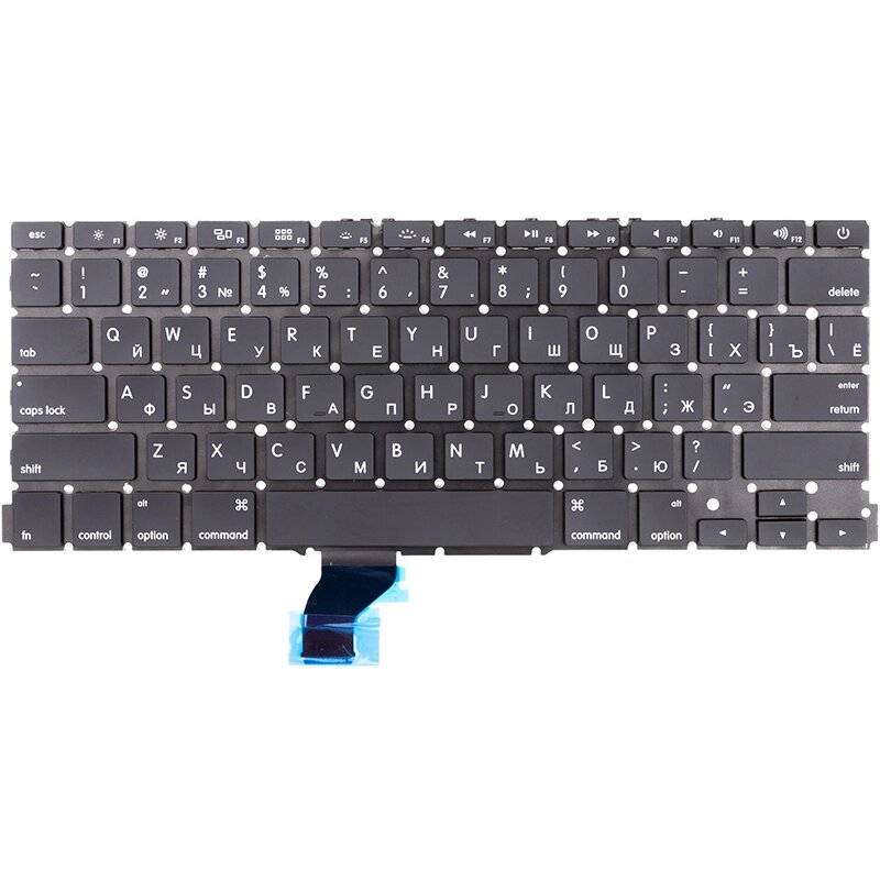 Клавіатура для ноутбука APPLE Macbook Pro 13" A1502 чорний, без фрейму від компанії Shock km ua - фото 1