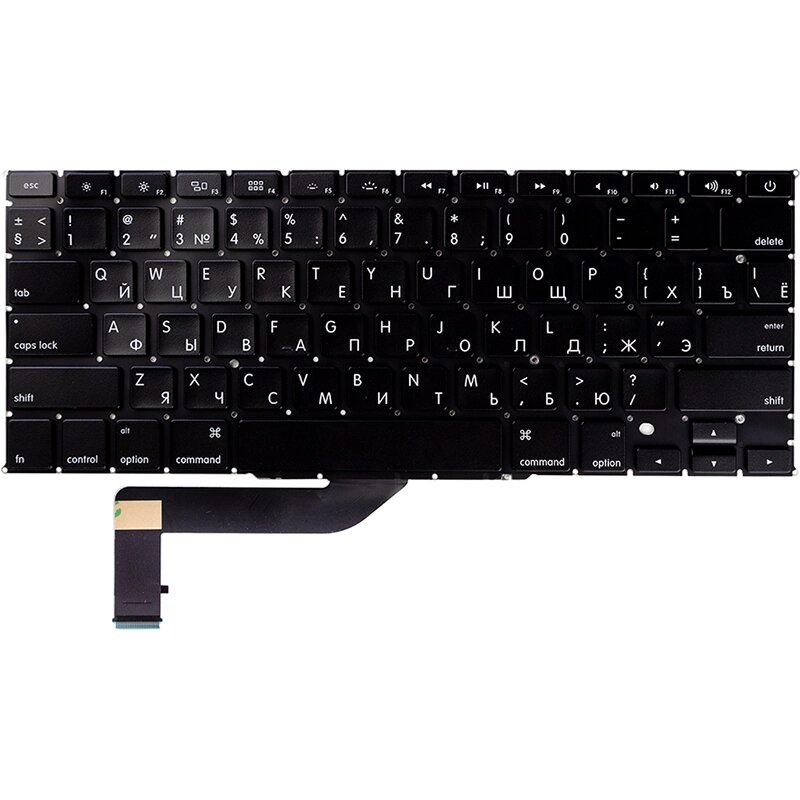 Клавіатура для ноутбука APPLE MacBook Pro Retina 15" 1398 чорний, без фрейму від компанії Shock km ua - фото 1