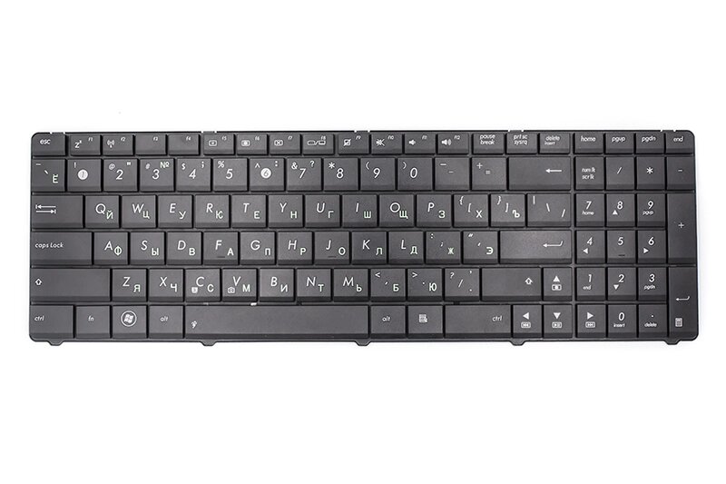 Клавiатура для ноутбука ASUS A53U, K53U чорний, без фрейма від компанії Shock km ua - фото 1