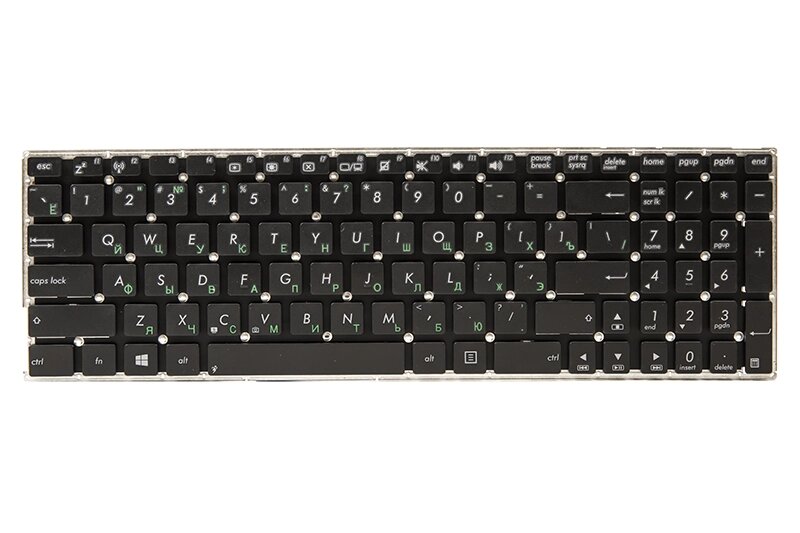 Клавіатура для ноутбука ASUS F551, X551 чорний, без фрейму від компанії Shock km ua - фото 1