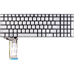 Клавіатура для ноутбука ASUS N551, N551JQ сріблястий, без фрейму