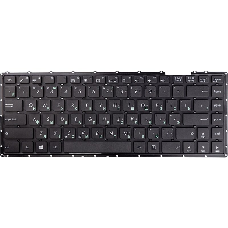 Клавіатура для ноутбука ASUS X453, X451, чорний, без фрейму від компанії Shock km ua - фото 1