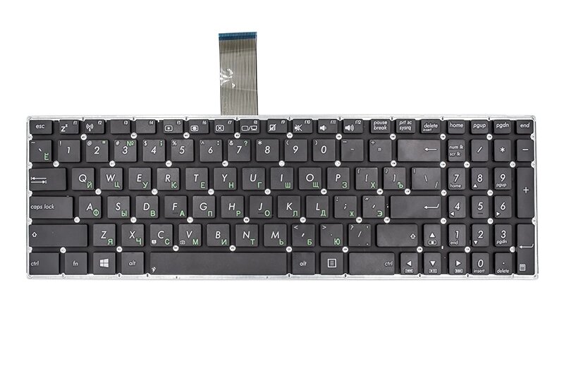 Клавiатура для ноутбука ASUS X501, X550 чoрний, без фрейма, з кріпленням від компанії Shock km ua - фото 1