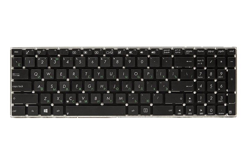 Клавіатура для ноутбука ASUS X501, X552, X550 чорний, без фрейму від компанії Shock km ua - фото 1