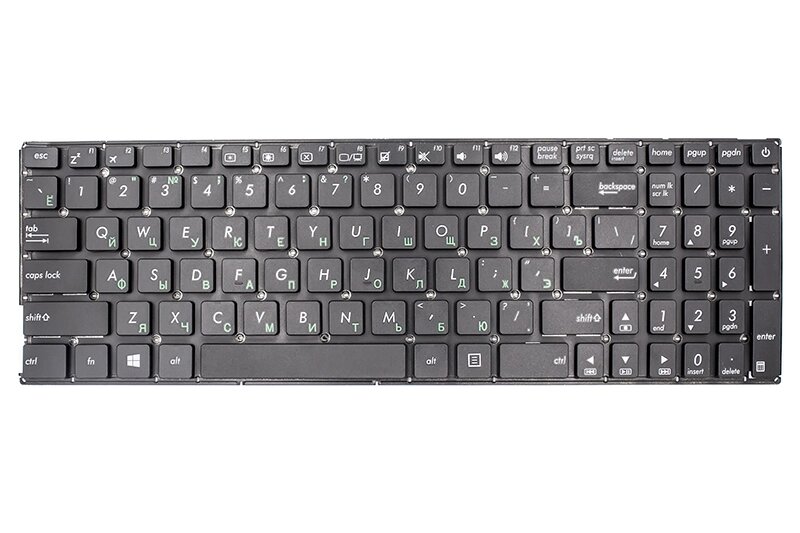 Клавiатура для ноутбука ASUS X540 series чорний, без фрейма від компанії Shock km ua - фото 1
