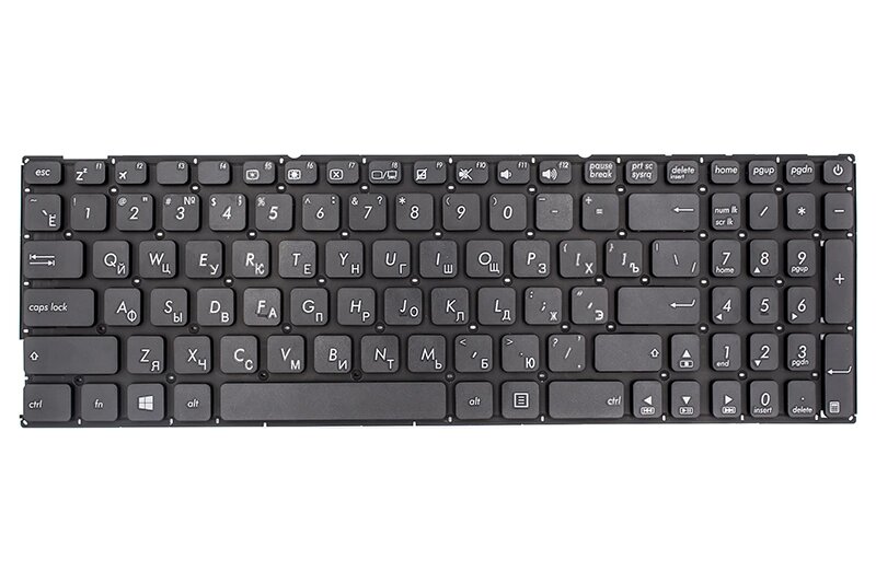 Клавiатура для ноутбука ASUS X541 series чорний, без фрейма від компанії Shock km ua - фото 1