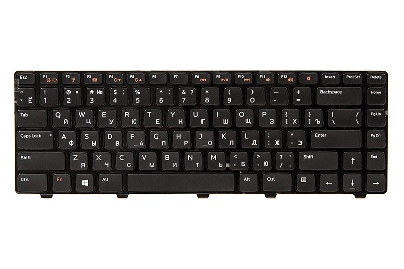 Клавіатура для ноутбука DELL Inspiron N4110 чорний, чорний фрейм від компанії Shock km ua - фото 1