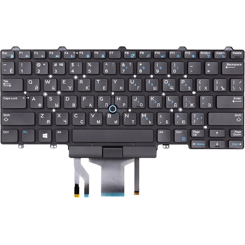 Клавіатура для ноутбука DELL Latitude E5450, E5470 чорний, без фрейму від компанії Shock km ua - фото 1