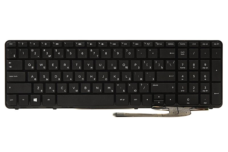 Клавіатура для ноутбука HP 250 G2, G3; 255 G2, G3; 256 G2, G3 чорний, чорний фрейм від компанії Shock km ua - фото 1