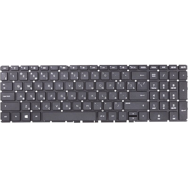 Клавіатура для ноутбука HP 250 G4, 255 G4, 256 G4 чорний, чорний фрейм від компанії Shock km ua - фото 1