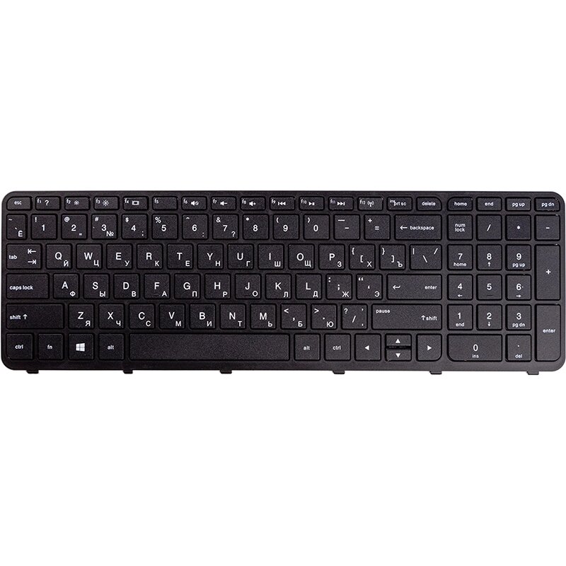 Клавіатура для ноутбука HP 350 G1, 355 G2 чорний, чорний фрейм від компанії Shock km ua - фото 1