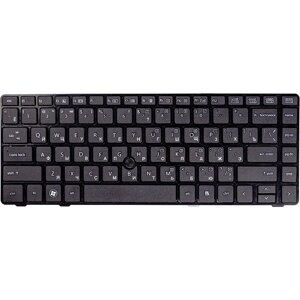 Клавiатура для ноутбука HP Elitebook 8460P, ProBook 6460b чoрний, чoрний фрейм