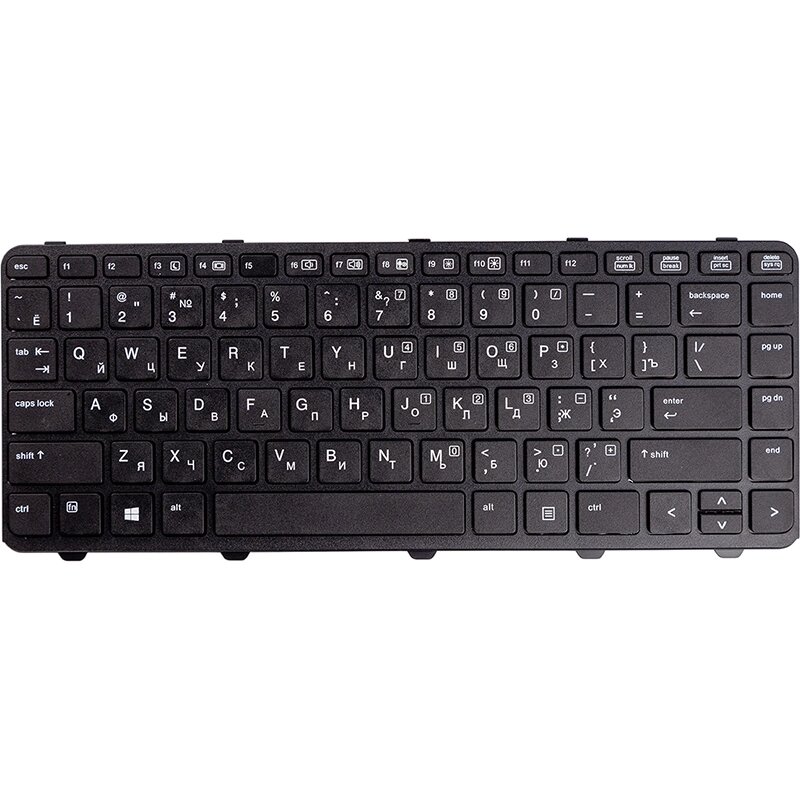 Клавiатура для ноутбука HP ProBook 640 G1 чорний, чорний фрейм від компанії Shock km ua - фото 1