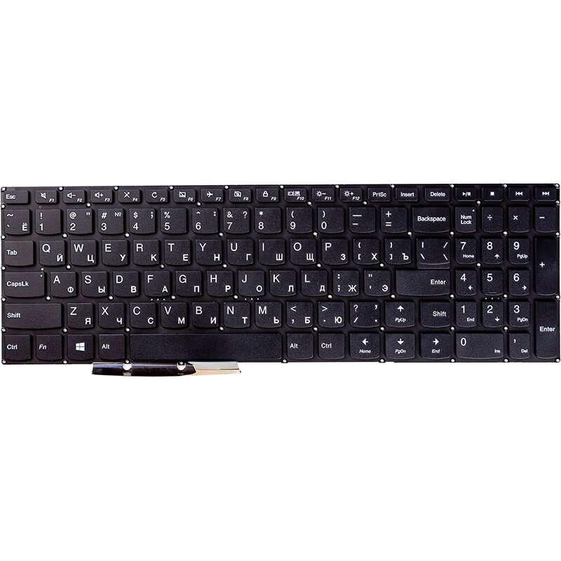 Клавiатура для ноутбука LENOVO Ideapad 310-15ABR, 310-15IAP, 310-15ISK чорний від компанії Shock km ua - фото 1