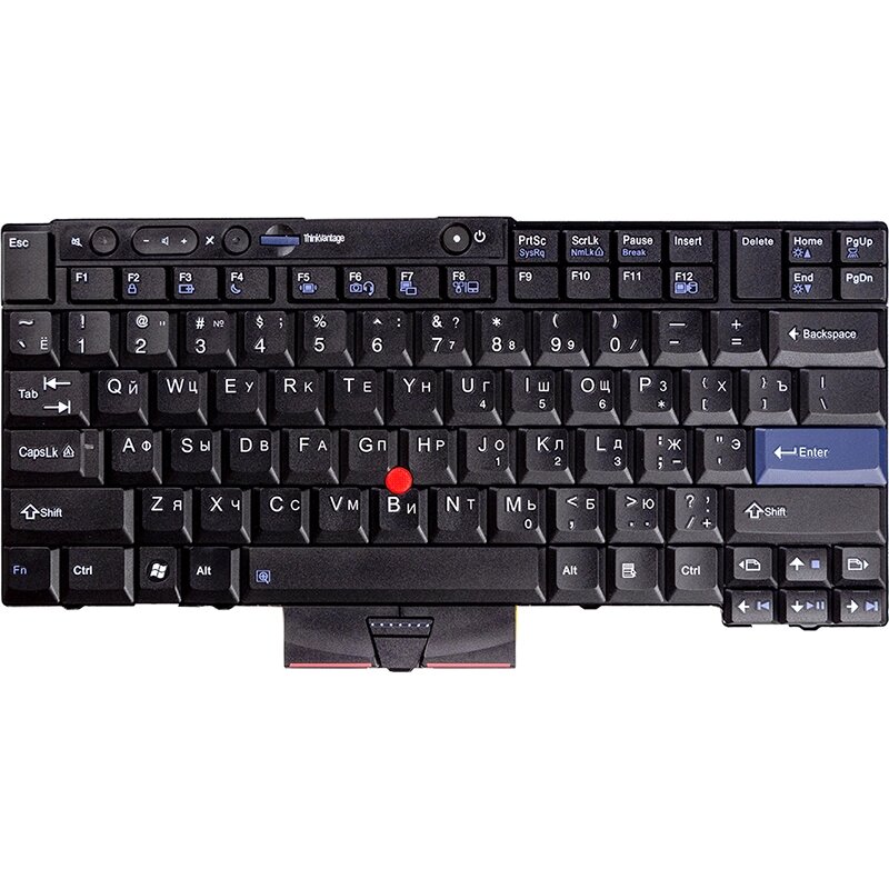 Клавiатура для ноутбука LENOVO Thinkpad L420, W510, T410 чорний від компанії Shock km ua - фото 1