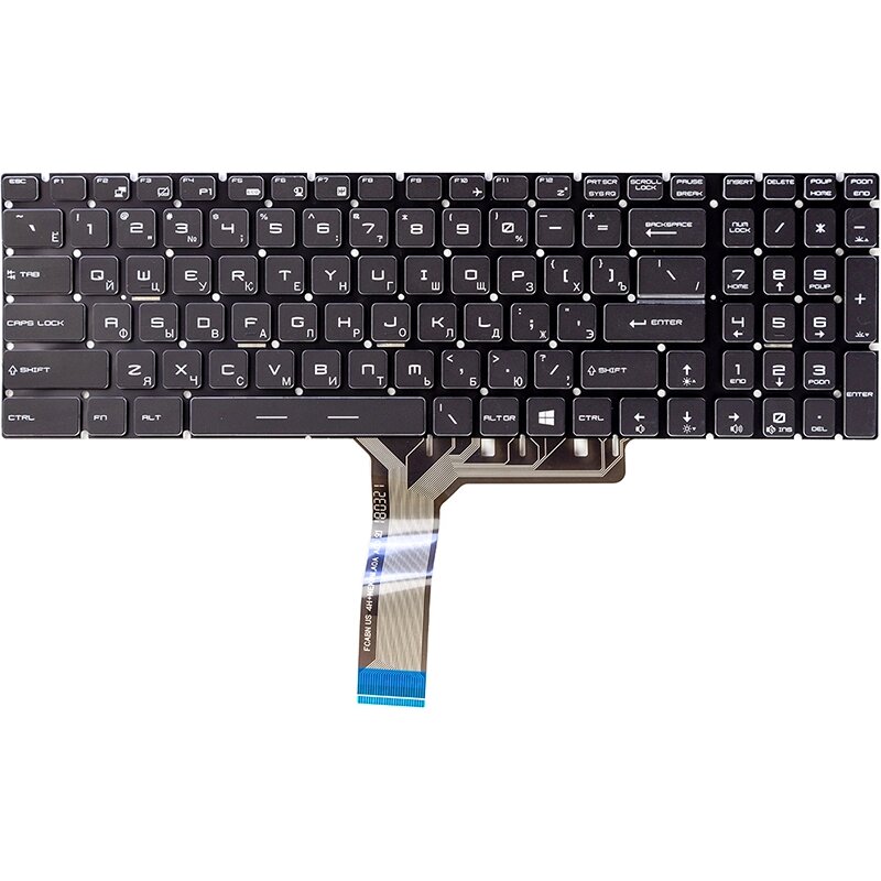 Клавiатура для ноутбука MSI GT72, GS60 чoрний, підсвічування від компанії Shock km ua - фото 1