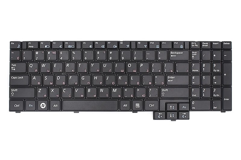 Клавiатура для ноутбука SAMSUNG E352 чорний, чорний фрейм від компанії Shock km ua - фото 1