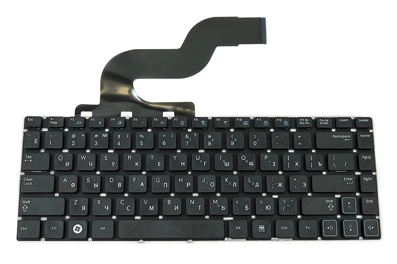 Клавiатура для ноутбука SAMSUNG RV411 чoрний, без фрейма від компанії Shock km ua - фото 1