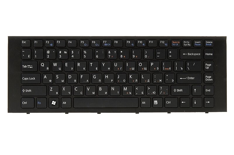 Клавiатура для ноутбука SONY EG чорний, чорний фрейм від компанії Shock km ua - фото 1
