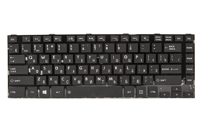 Клавiатура для ноутбука TOSHIBA Satellite C800 чорний, чорний фрейм від компанії Shock km ua - фото 1
