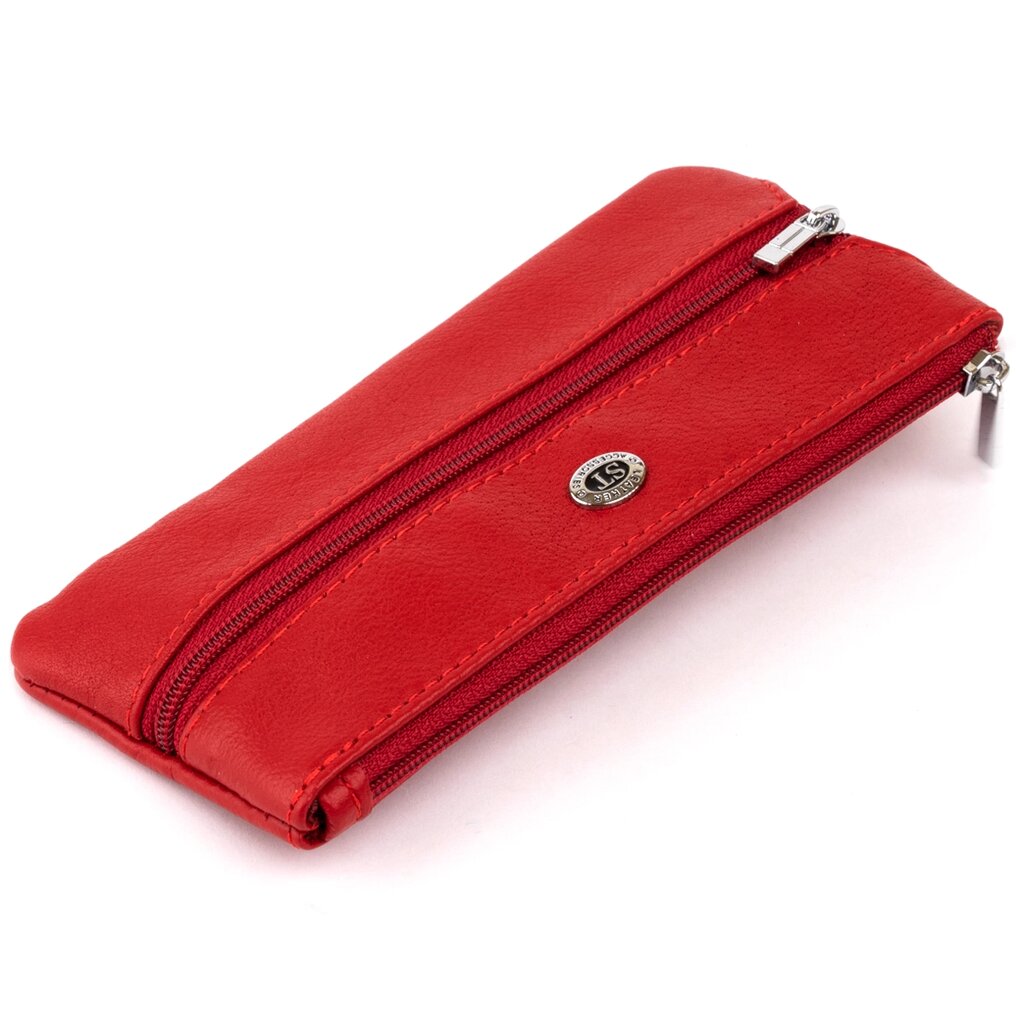 Ключниця-гаманець з кишенею жіноча ST Leather 19347 Червона від компанії Shock km ua - фото 1