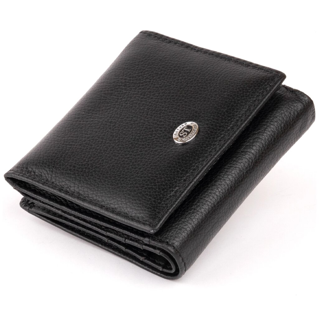 Компактний гаманець жіночий ST Leather 19256 Чорний від компанії Shock km ua - фото 1