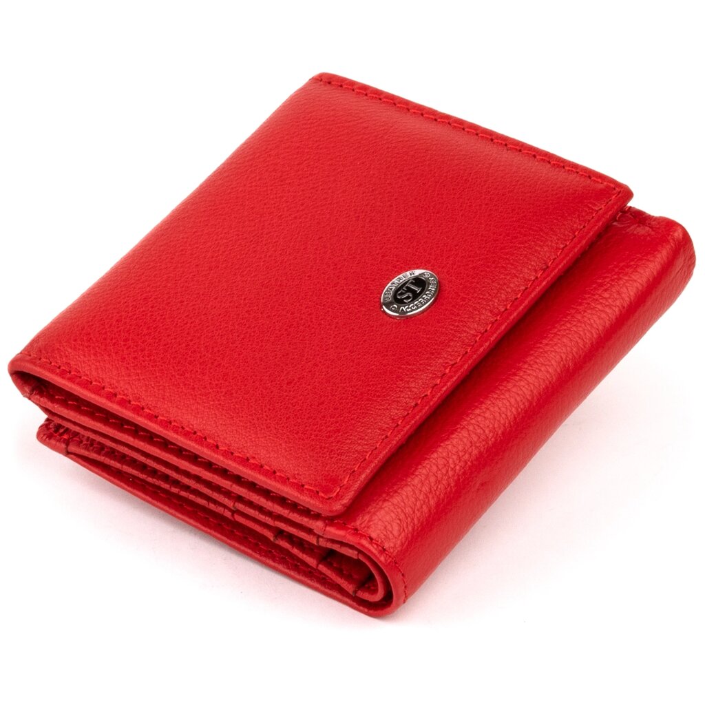 Компактний гаманець жіночий ST Leather 19259 Червоний від компанії Shock km ua - фото 1