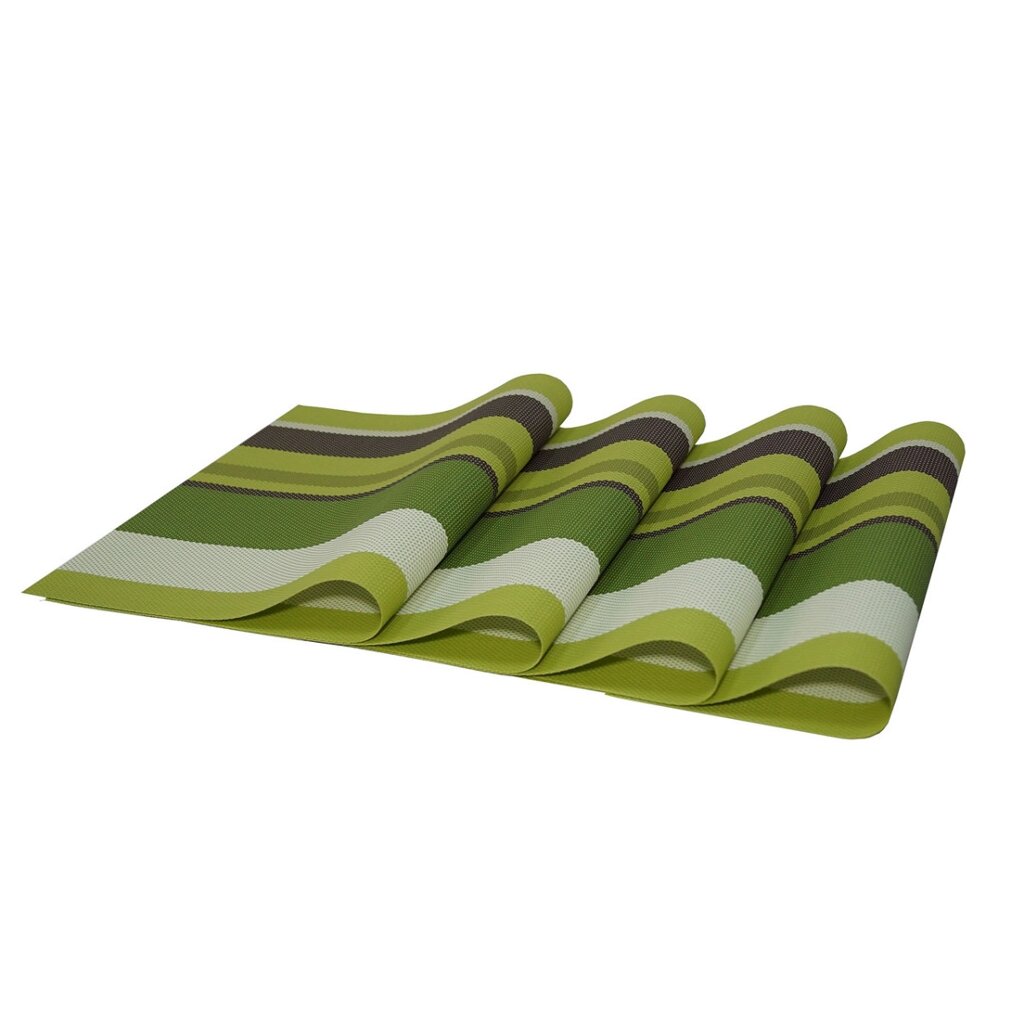 Комплект з 4-х сервірувальних килимків, зелений від компанії Shock km ua - фото 1