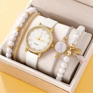 Комплект жіночий годинник і набір браслетів код 701