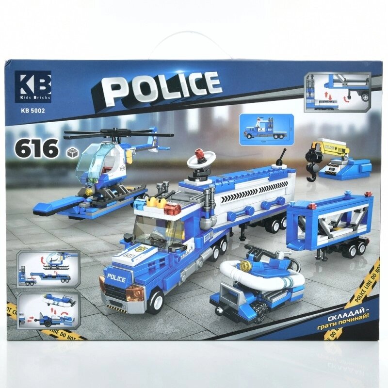 Конструктор ігровий Limo Toy Поліцейська техніка KB-5002 616 деталей від компанії Shock km ua - фото 1