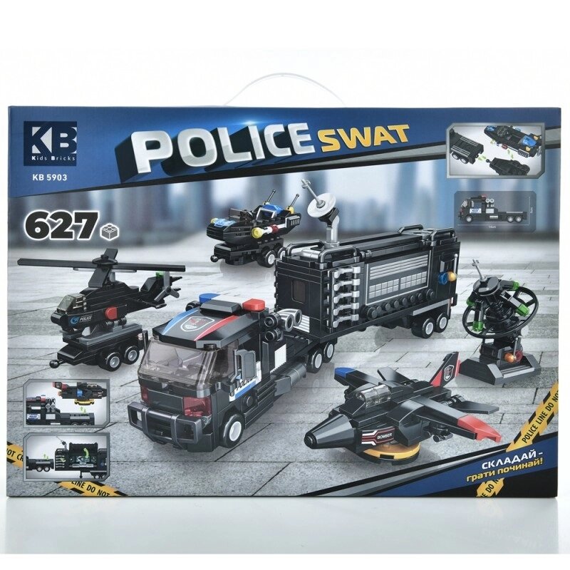 Конструктор ігровий Limo Toy Поліцейська техніка KB-5903 627 деталей від компанії Shock km ua - фото 1