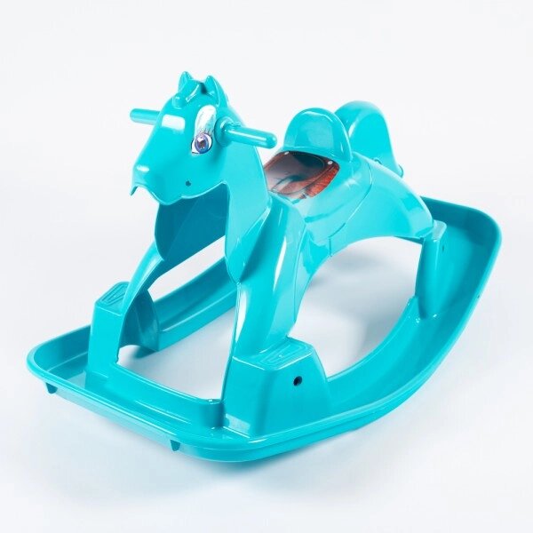 Конячка-гойдалка Doloni Toys 05550-7 блакитна від компанії Shock km ua - фото 1