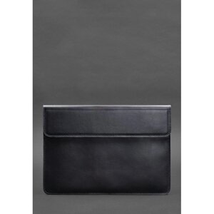 Шкіряний чохол-конверт на магнітах для MacBook 13 Темно-синій